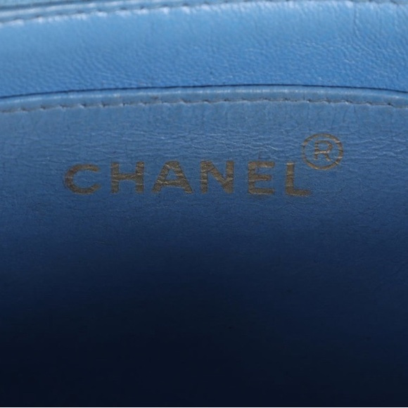 CHANEL Vintage Diana Flap Bag Blue Caviar Gold Hardware Leather Crossbody - Picture 9 of 10